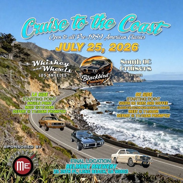 Car Cruise to the Coast flyer July 2026